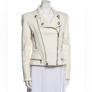 Balmain White Biker Jacket